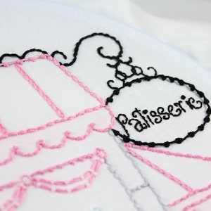 Hand Embroidery Patterns La Patisserie Embroidery Pattern image 1