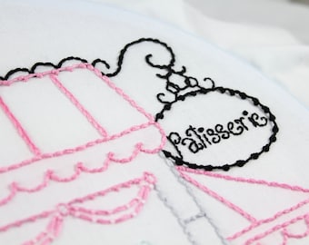 Hand Embroidery Patterns La Patisserie Embroidery Pattern