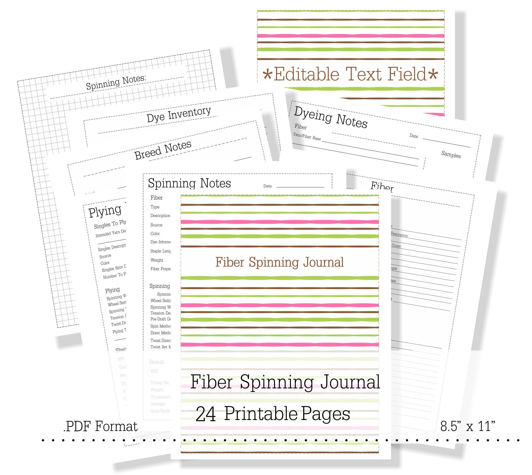 Fiber Spinning Journal Handspinners Notebook Spinning Journal Etsy