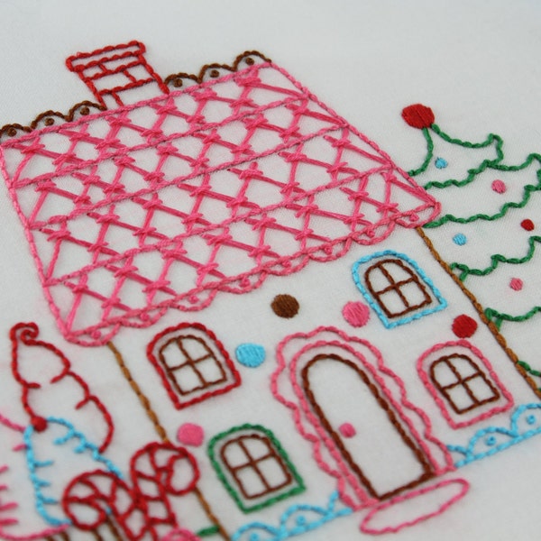 Gingerbread Embroidery Pattern Packet Gingerbread Man Gingerbread House