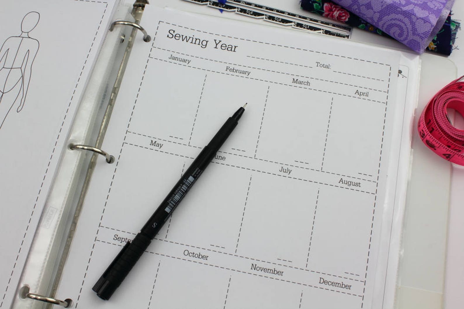 Printable Sewing Binder Set Sewing Journal Pages Etsy