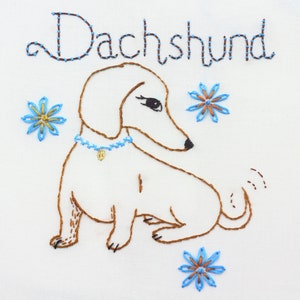 Dachshund Embroidery Design: Doxie Pattern (PDF Download)