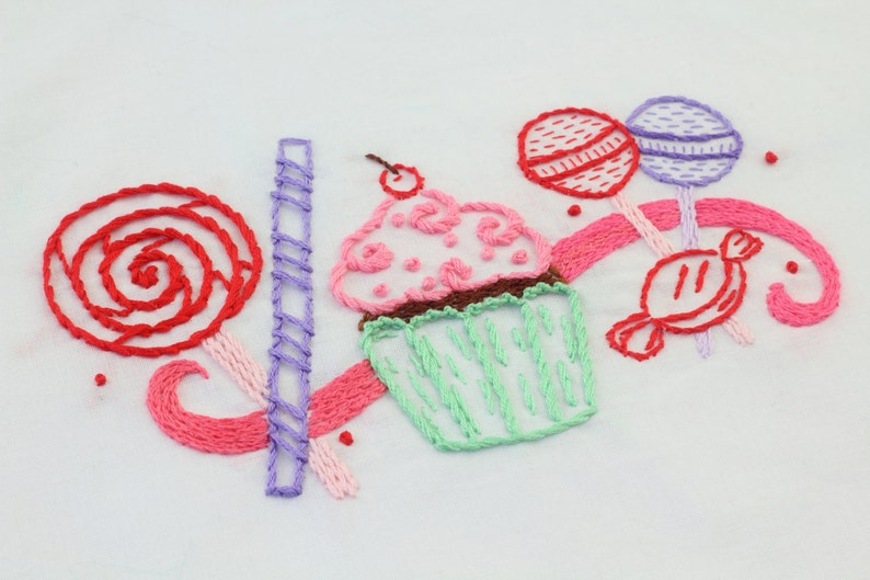Candy embroidery design candy and sweets hand embroidery  etsy Candy embroidery design candy and sweets hand embroidery  etsy