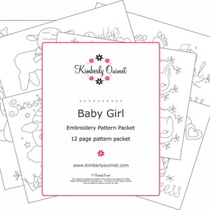 Baby Girl Embroidery Design baby embroidery pattern hand embroidery girl image 2