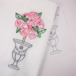 Rose Embroidery Design Rose Hand Embroidery Pattern image 1