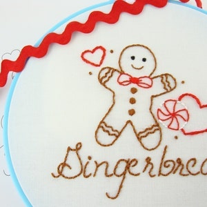 Gingerbread Embroidery Pattern Packet Gingerbread Man Gingerbread House image 6