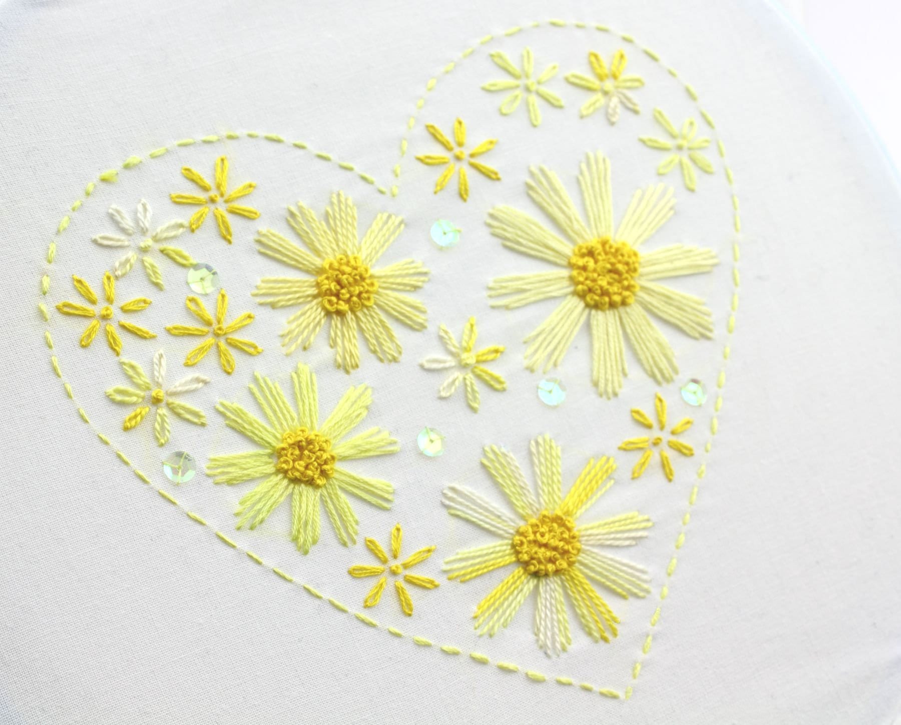 Daisy Hand Embroidery Pattern Daisy Embroidery Daisy Design Etsy