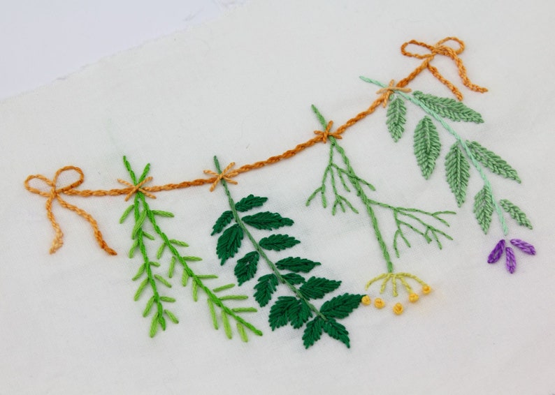 Herb Embroidery Design Herbs Hand Embroidery Pattern image 7