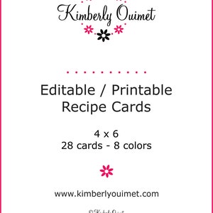 printable recipe cards 4 x 6 editable pdf image 5