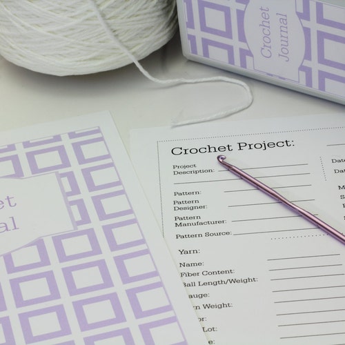 Printable Crochet Binder Set Crochet Journal Pages - Etsy