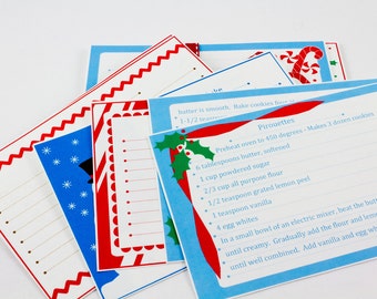 Recipe Cards Christmas Cookie Exchange Editable 4 x 6 Recipe Cards