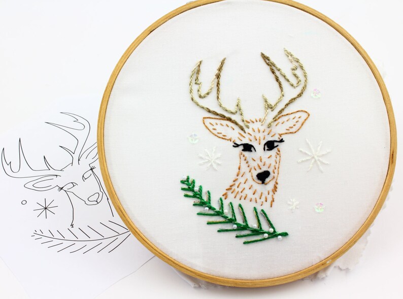 Winter Embroidery Design Hand Embroidery Design Snowflake Etsy Canada