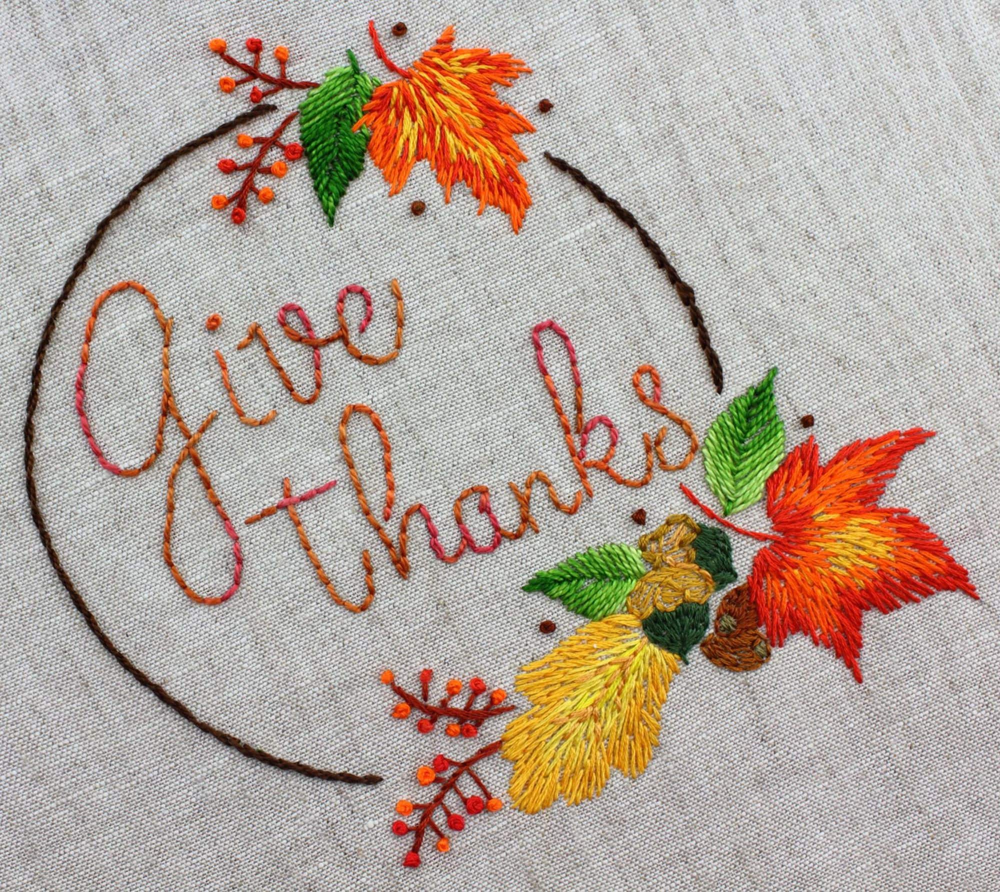 Thanksgiving embroidery nwcvq hand embroidery thanksgiving  etsy Thanksgiving embroidery nwcvq hand embroidery thanksgiving  etsy