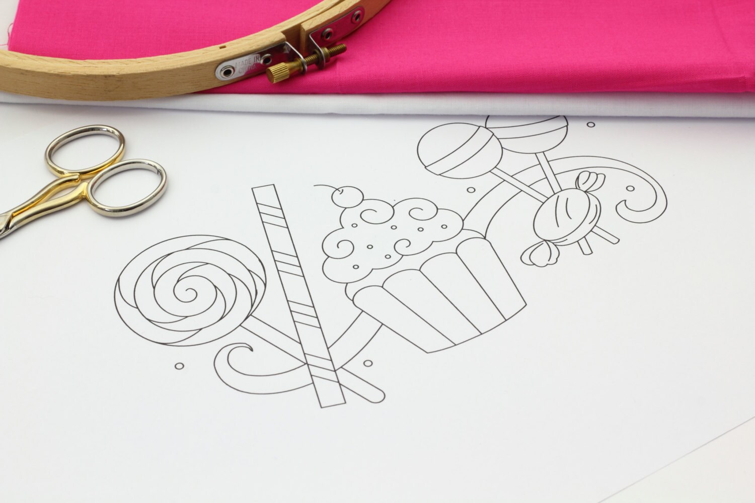 Candy Embroidery Design Candy and Sweets Hand Embroidery Etsy