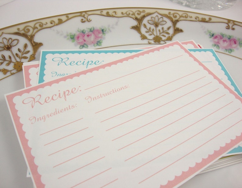 Printable Recipe Cards 4 X 6 Editable Pdf - Etsy