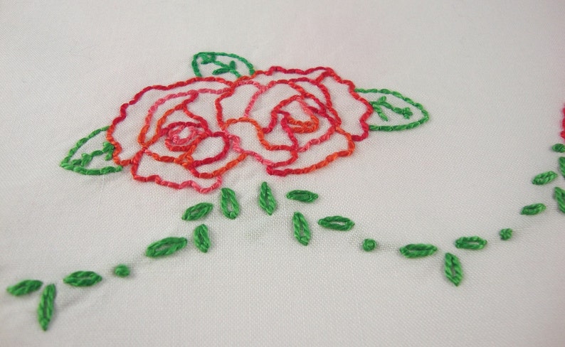 Rose Embroidery Design Rose Hand Embroidery Pattern image 4