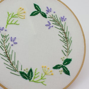 Herb Embroidery Design Herbs Hand Embroidery Pattern image 2
