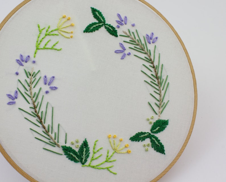 Herb Embroidery Design Herbs Hand Embroidery Pattern image 2