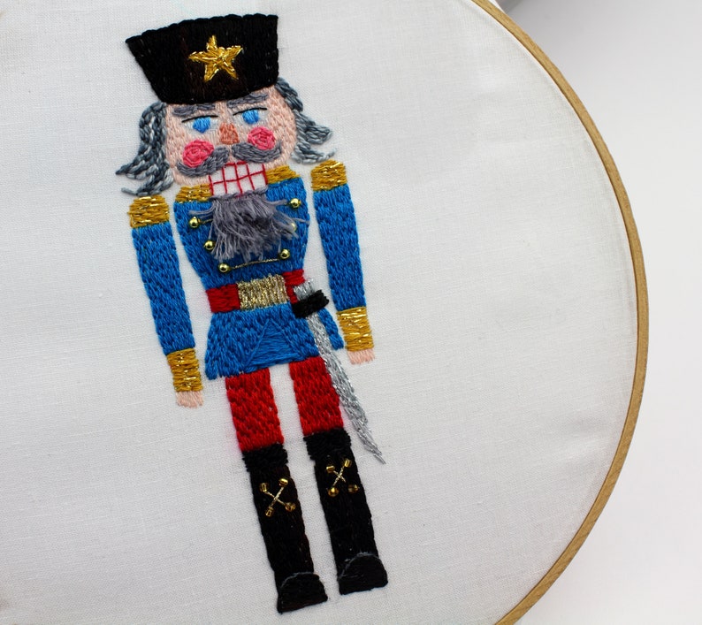 Nutcrackers Christmas Nutcracker Embroidery Pattern Set Hand Embroidery Nutcracker Pattern image 4