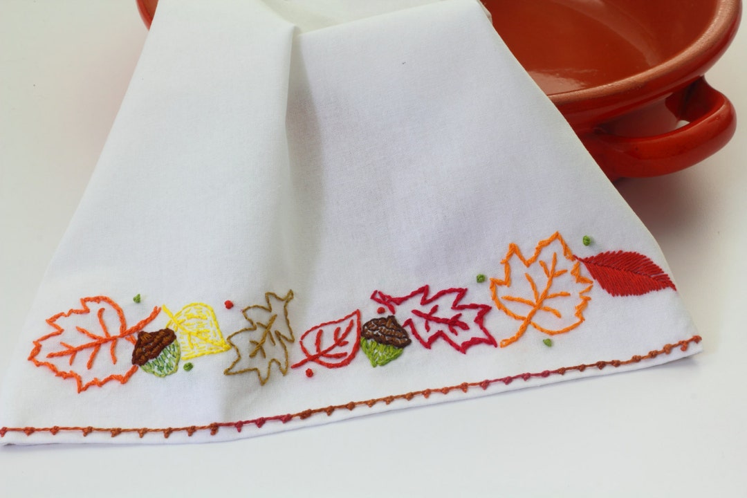 Autumn Embroidery Pattern Maple Leaf Fall Embroidery - Etsy