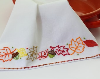 Autumn Embroidery Pattern Maple leaf fall embroidery