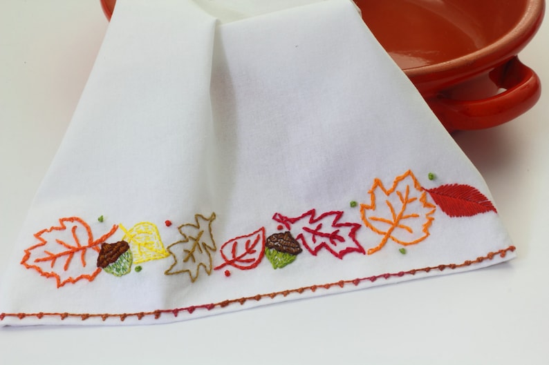 Autumn embroidery pattern maple leaf fall embroidery  etsy