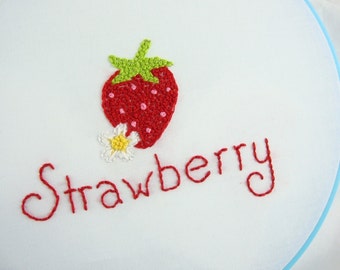Strawberries Embroidery Pattern Packet Strawberry Embroidery Design