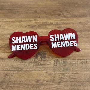 Personalised Shawn Mendes live concert sunglasses | novelty glasses | concert glasses | heart glasses | custom glasses | party glasses| gift