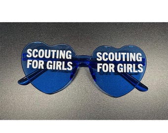 Personalised custom  concert sunglasses | novelty glasses | concert glasses | heart glasses | custom glasses | party | uk tour | gift idea