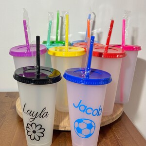 Personalised name cold cup | 24oz |colour changing | cup with lid and straw | hen party | bridesmaid | birthday | name cup | Starbucks cup|