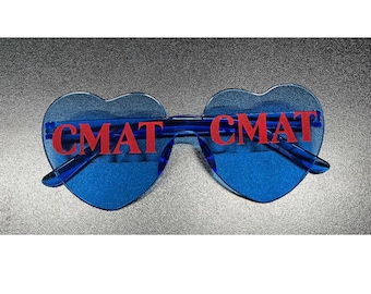 Personalised CMAT live concert sunglasses | novelty glasses | concert glasses | heart glasses | custom glasses | party | concert gift |