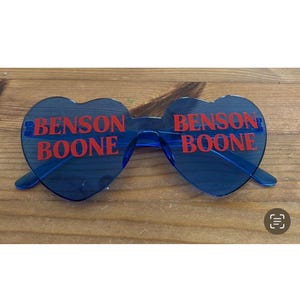 Personalised benson Boone live concert sunglasses | novelty glasses | concert glasses | heart glasses | custom glasses | party glasses|gift