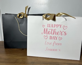 Personalised Mother’s Day gift bag with ribbon | luxury | gift for mum | first Mother’s Day | gift for mummy | gift idea | mom | occasion