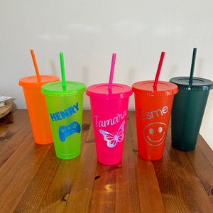 Personalised name cold cup | 24oz |colour changing | cup with lid and straw | hen party | bridesmaid | birthday | name cup | Starbucks cup|