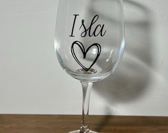 Personalised small wine glass | birthday glass | gift idea | present idea for her | Christmas | custom wine glass | special wine glass |