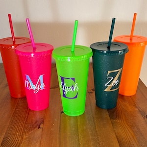 Personalised name cold cup | 24oz | Starbucks cup with lid and straw | hen party | bridesmaid | birthday | name cup | personalised cup |xmas