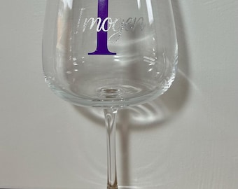 Personalised large wine glass | name with initial | custom | birthday | Christmas | gift idea | gift for her | secret Santa | tumbler | name