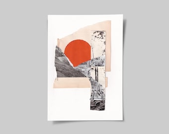 Origineel collagewerk - oranje v.2