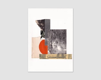 Origineel collagewerk - oranje v.1