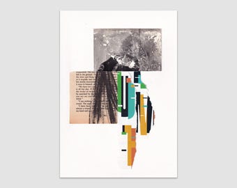 Hedendaagse collagekunstdruk - scratch v.4