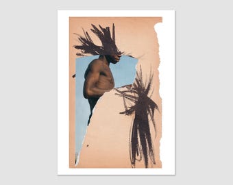 Hedendaagse collagekunstdruk - scratch v.3