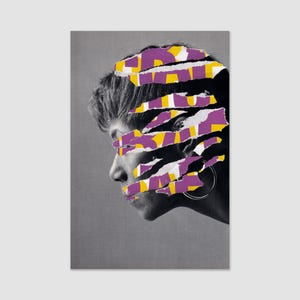 Contemporary Collage Art Print - five