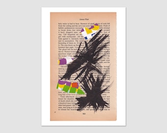Hedendaagse collagekunstdruk - scratch v.2