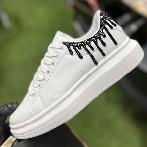 Custom Drip Women Sneakers Wet Drip Look 3d