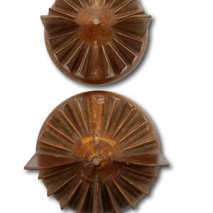 アンティーク木製鋳造パターン ペア 工業用歯車型 建築資材の再利用