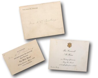 Set di inviti per il Garden Party della Casa Bianca del 1940: cimeli di Eleanor Roosevelt