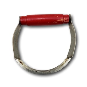 A and J dough blender red wood handle vintage pastry blender made in USA 1930s 40s