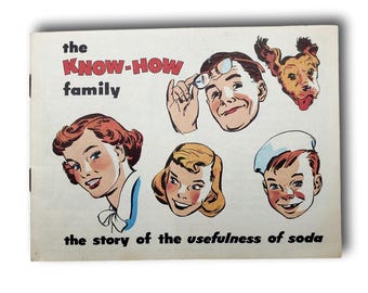 1952 Arm & Hammer Baking Soda Booklet | Know-How Family Comic | Vintage Advertising