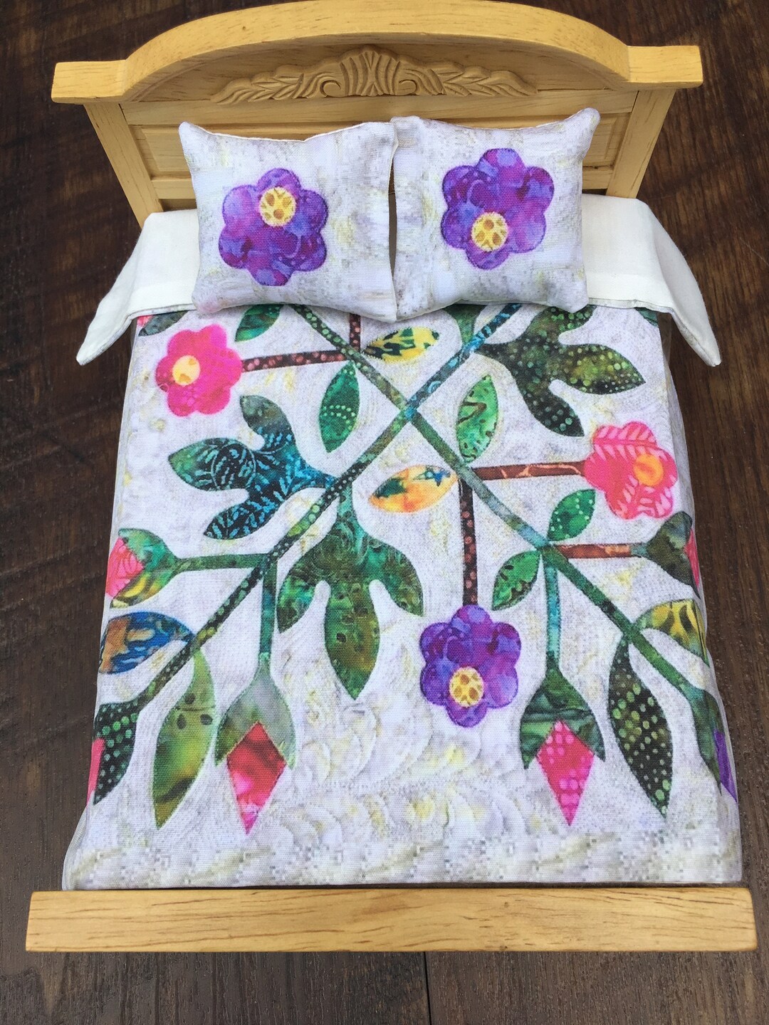 Miniature Dollhouse Bedspread Comforter 2 Pillows 112 Scale 67 Etsy
