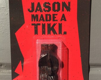 Jason Made a Tiki carded, one-of-a-kind tiki custom art toy